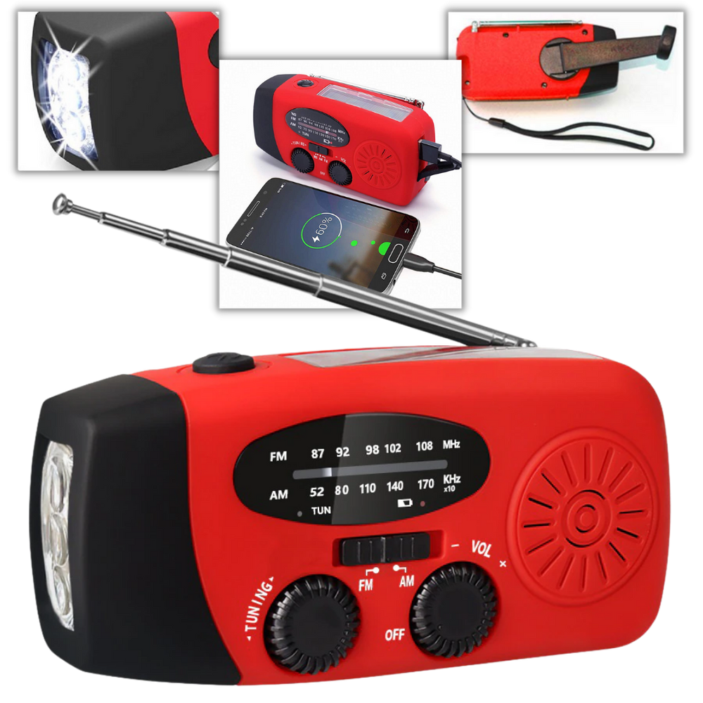 Emergency Radio Solar - Emergency Survival Solar Mini Portable Radio