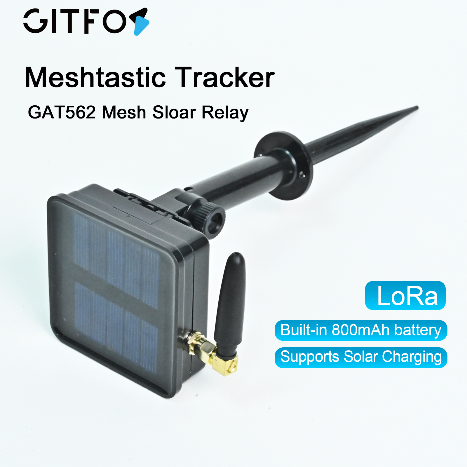 Emergency Radio Solar - GITFOS Meshtastic Solar LoRa GAT562 Node