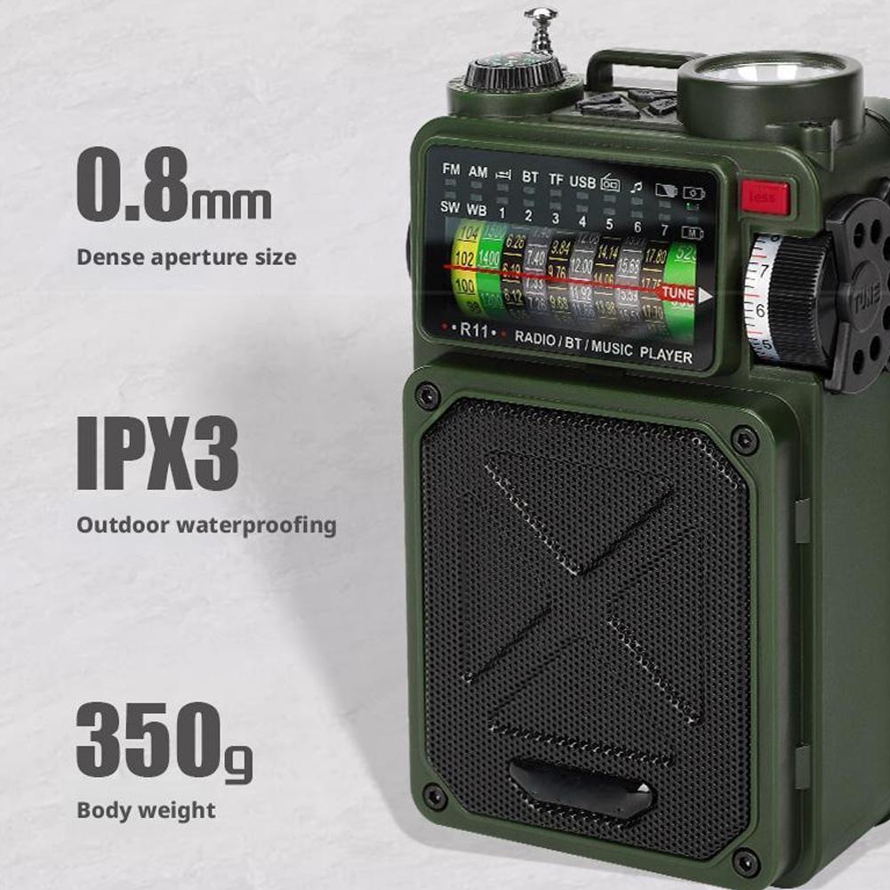 Emergency Radio Solar - Hand-operated Emergency Solar Bluetooth Outdoor Camping