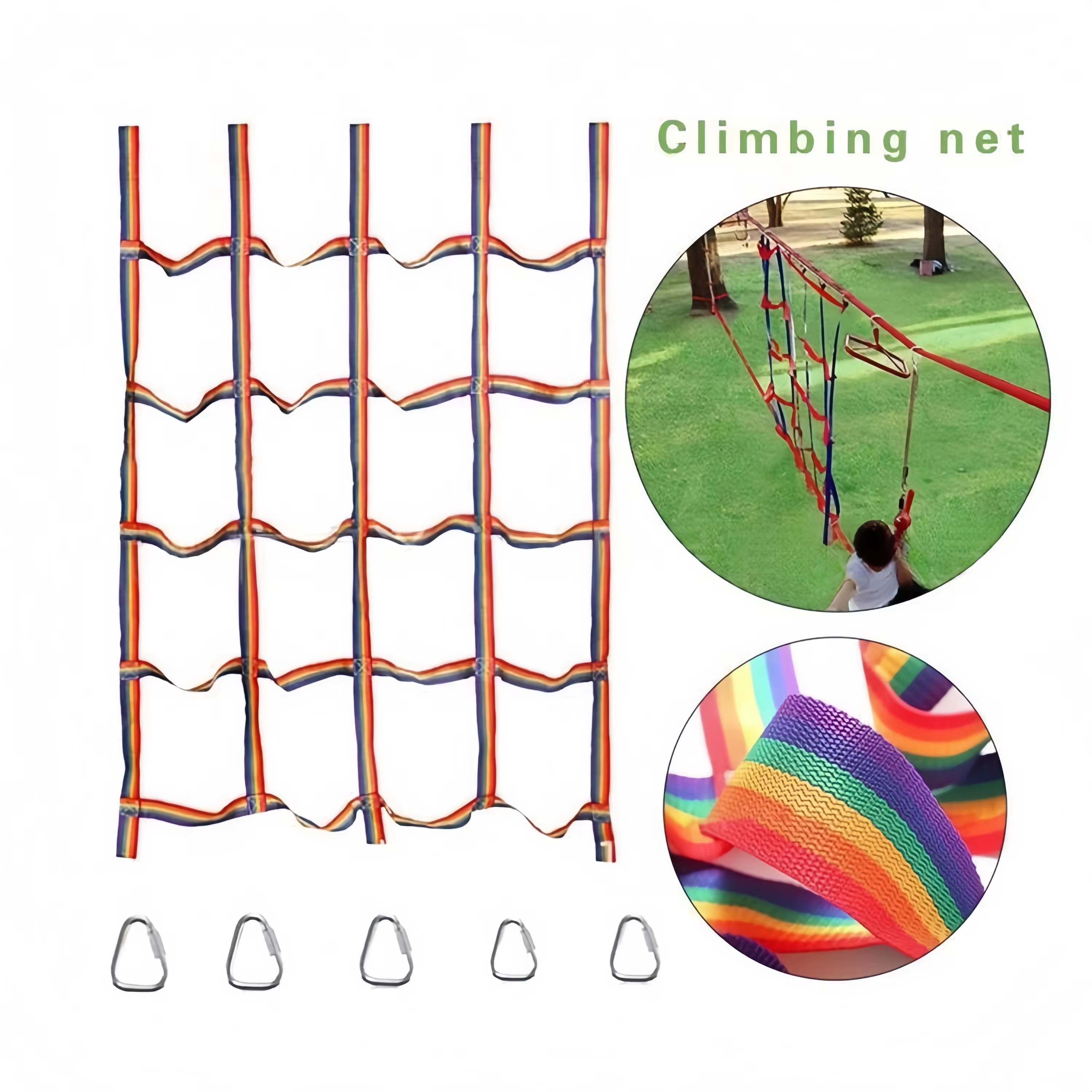 Outdoor Adventure With Kids - Outdoor Colored Ribbon Climbing Net Kids