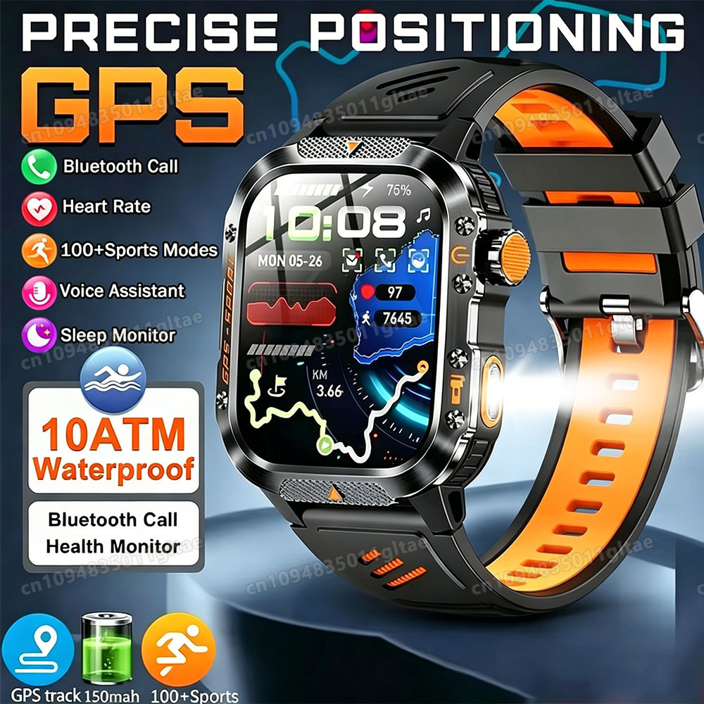 Outdoor Adventure Watches - 2026 Global Hiking Smartwatch 2.01''Screen 1100mAh