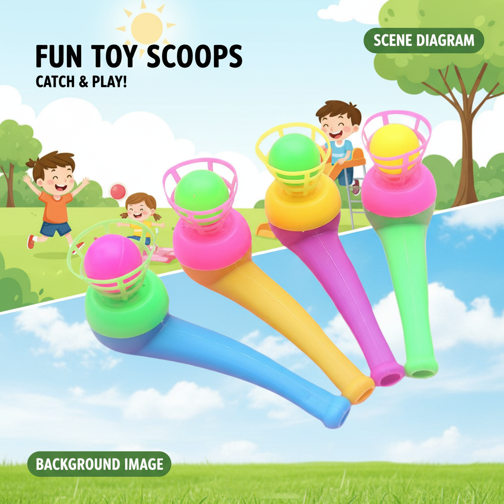 Outdoor Adventure Game - 4PCS Kids Plastic Pipe Blowing Ball