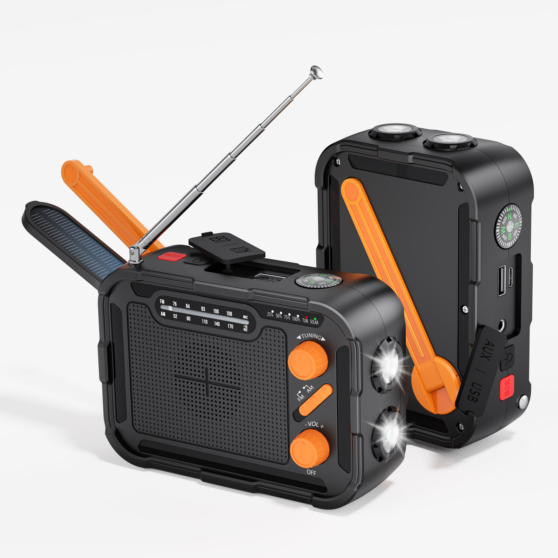 Hand-cranked Power Generation  – обзор и цена Emergency Radio Solar