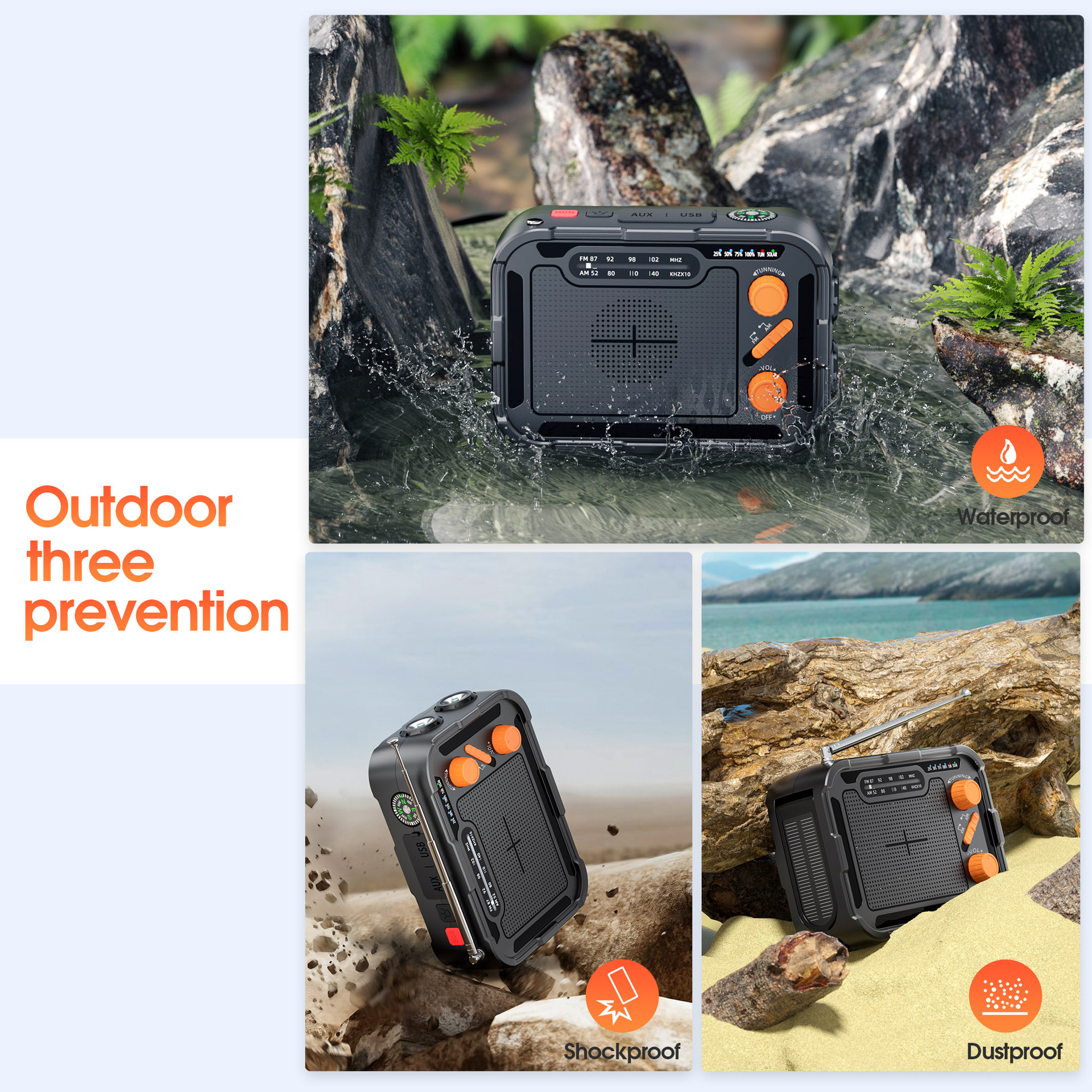 Hand-cranked Power Generation  – обзор и цена Emergency Radio Solar