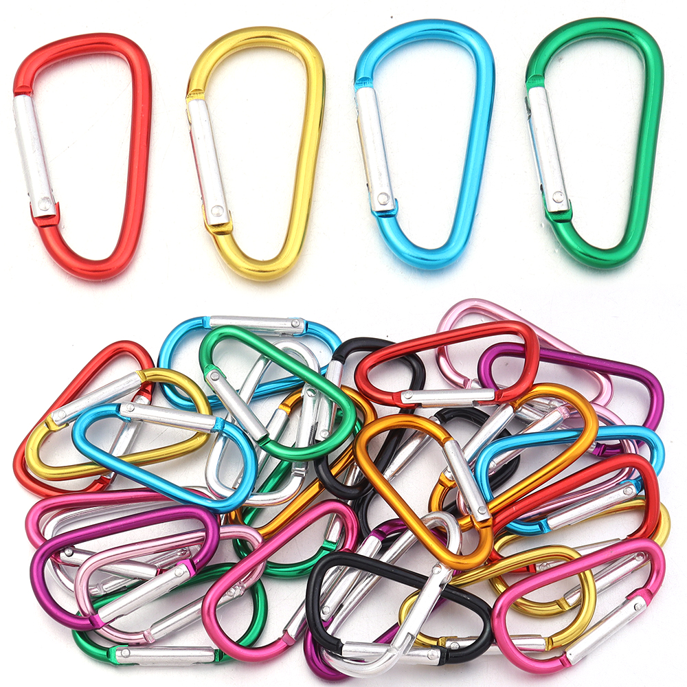 10pcs/lot Aluminum Alloy Snap  – обзор и цена Carabiner Locking D