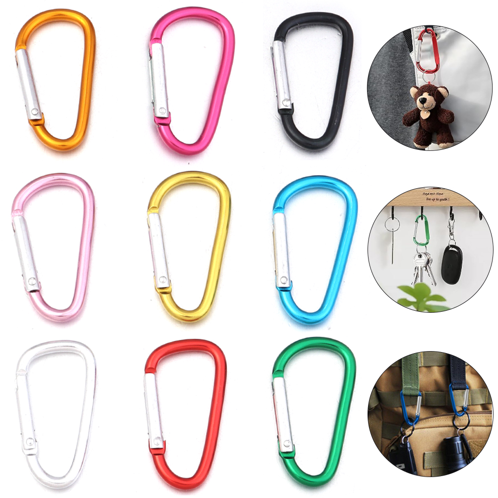 10pcs/lot Aluminum Alloy Snap  – обзор и цена Carabiner Locking D