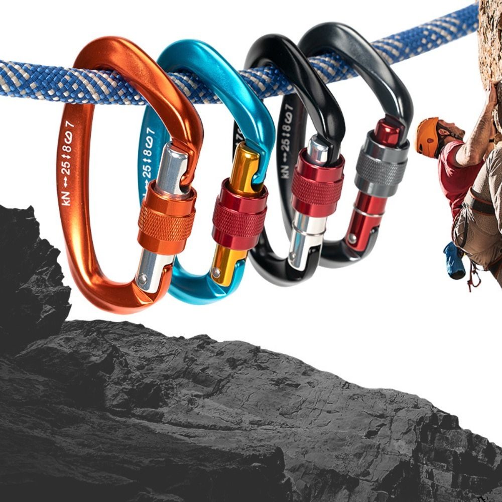 D-shape 25KN Climbing Carabine – обзор и цена Carabiner Locking D