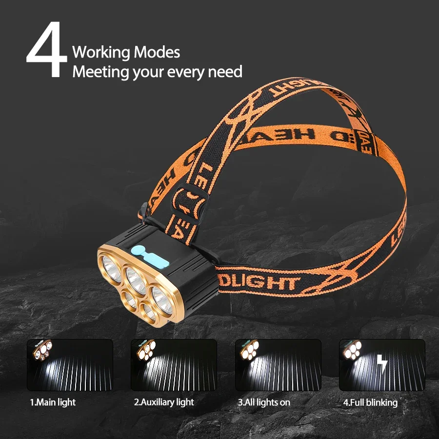 Rechargeable 5 LED Headlight U – обзор и цена Headlamp Waterproof Rechargeable