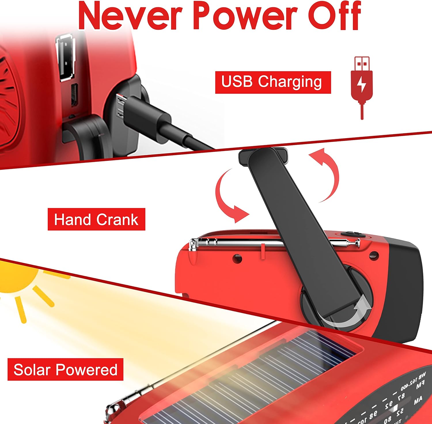 Multifunctional Hand Cranked G – обзор и цена Emergency Radio Solar