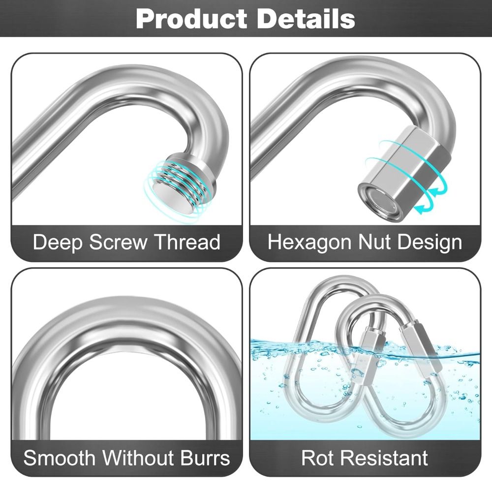 New 304 Stainless Steel Quick  – обзор и цена Carabiner Locking D