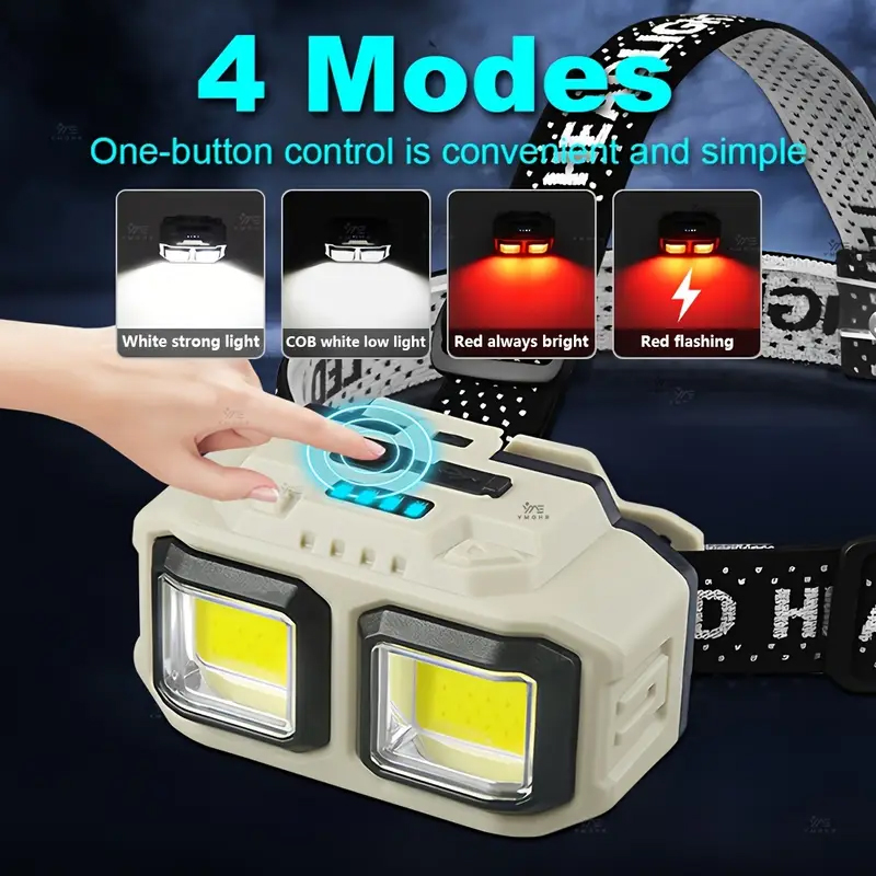 COB LED Headlamp Rechargeable  – обзор и цена Headlamp Waterproof Rechargeable