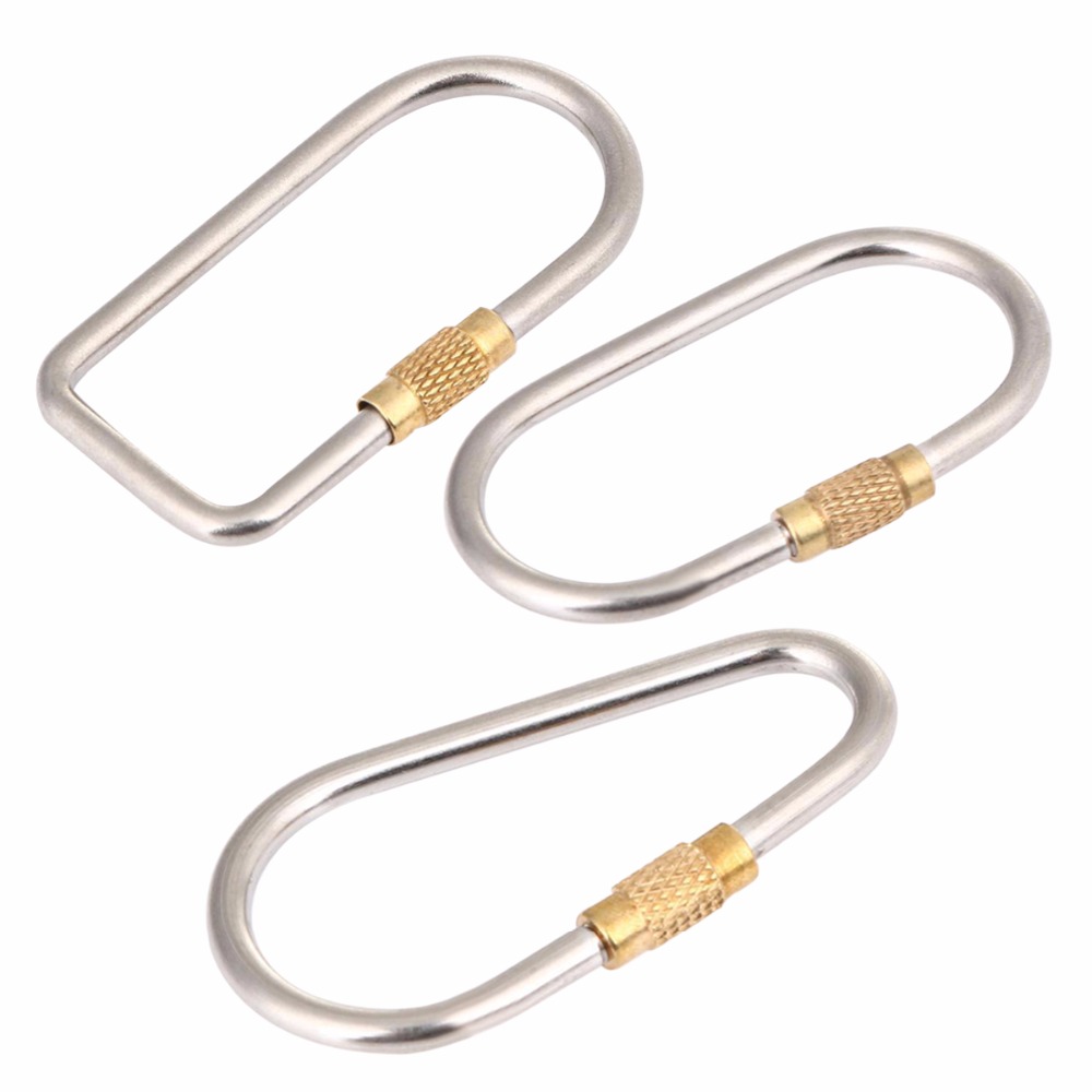 5pcs/lot Titanium Locking Cara – обзор и цена Carabiner Locking D