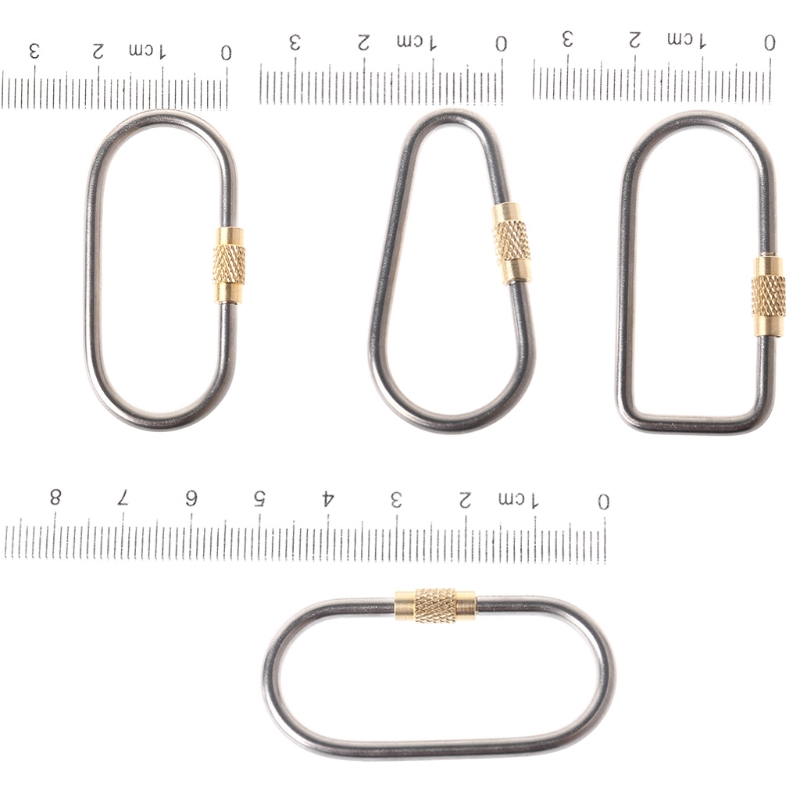 5pcs/lot Titanium Locking Cara – обзор и цена Carabiner Locking D