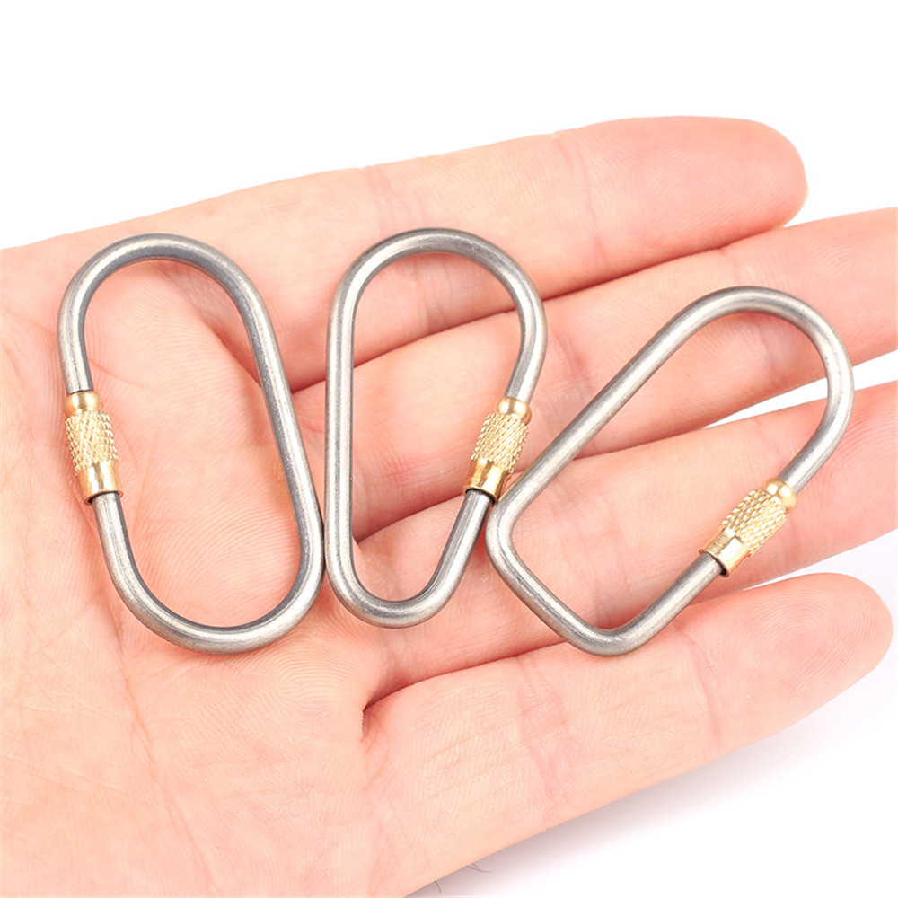 5pcs/lot Titanium Locking Cara – обзор и цена Carabiner Locking D