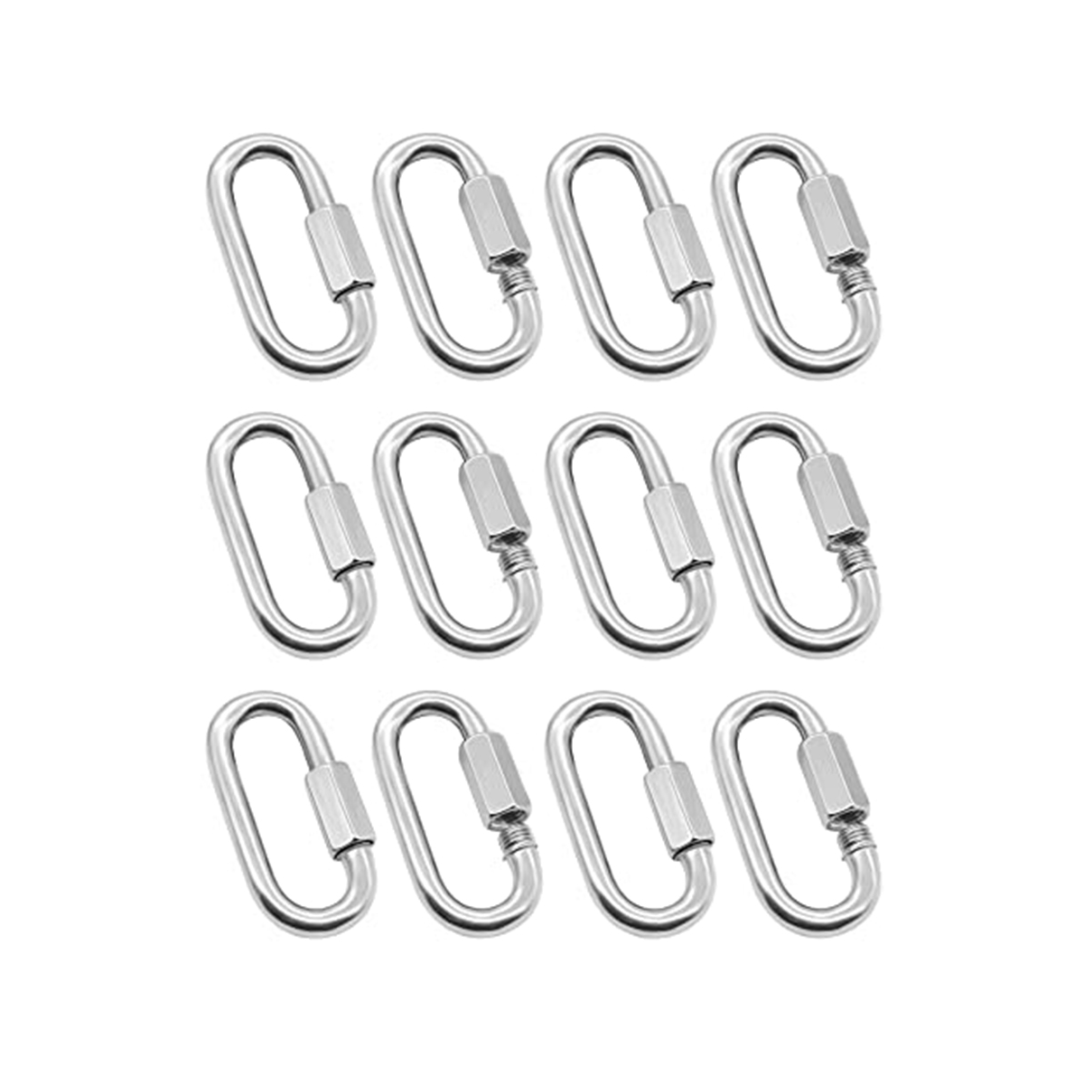 12 Pack Quick Link 5/32 Inch H – обзор и цена Carabiner Locking D