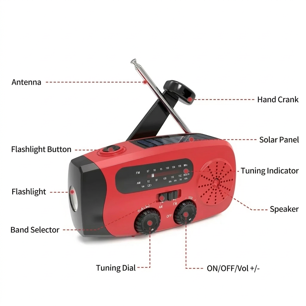 2000mAh Battery Portable Solar – обзор и цена Emergency Radio Solar
