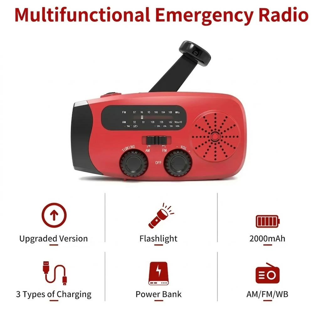 2000mAh Battery Portable Solar – обзор и цена Emergency Radio Solar