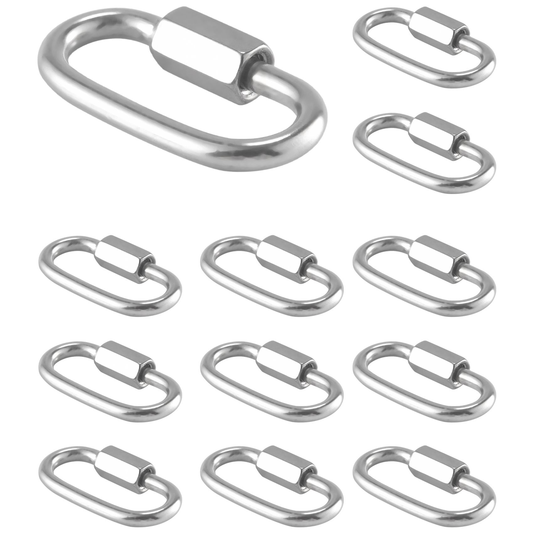 A60Z12 Pcs Quick Link 4MM Stai – обзор и цена Carabiner Locking D