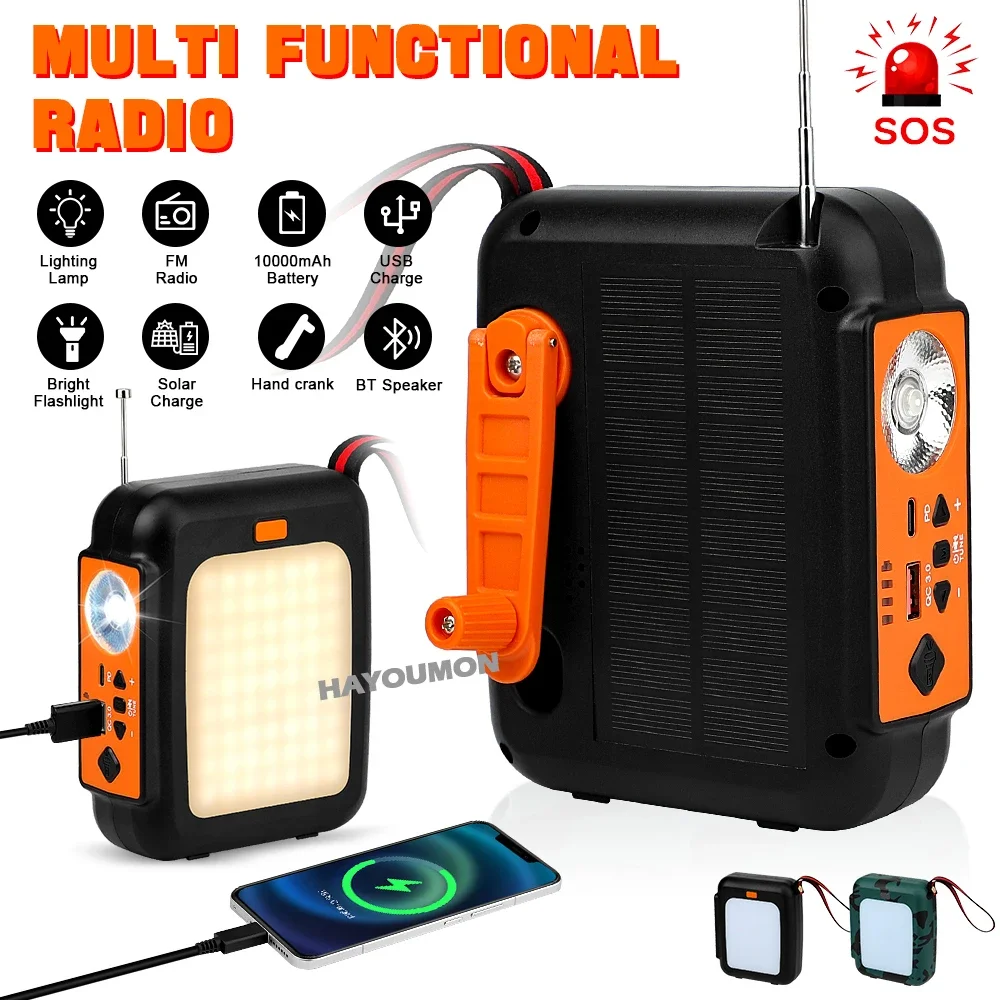 10000mAh Hand Crank Emergency  – обзор и цена Emergency Radio Solar