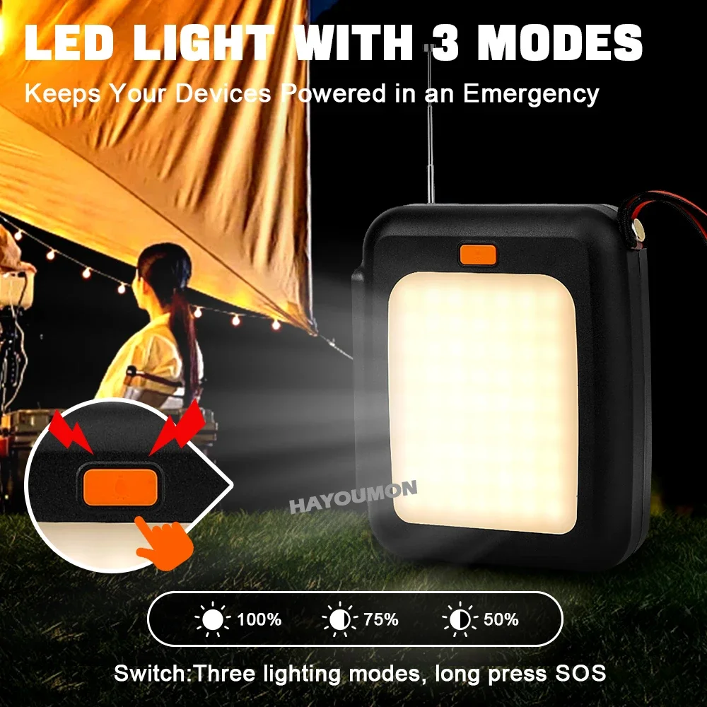 10000mAh Hand Crank Emergency  – обзор и цена Emergency Radio Solar