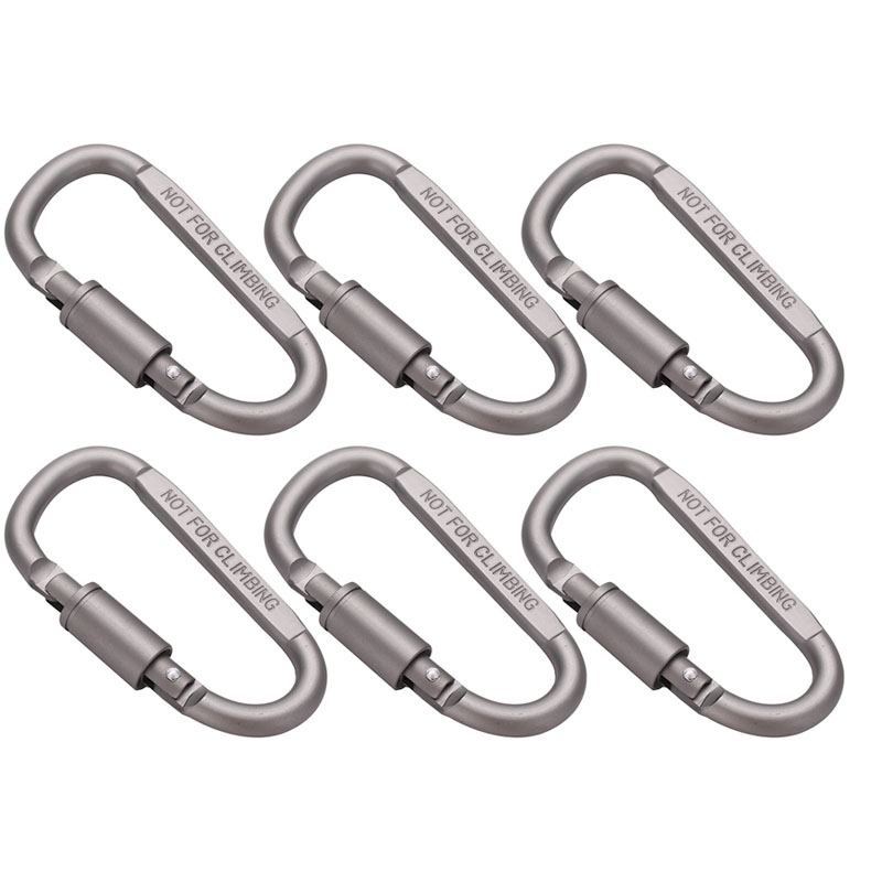 6Pcs Aluminum Carabiner Clip D – обзор и цена Carabiner Locking D