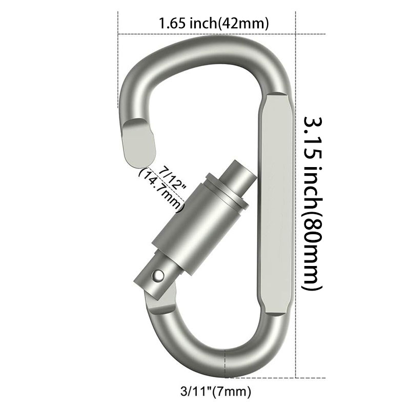 6Pcs Aluminum Carabiner Clip D – обзор и цена Carabiner Locking D