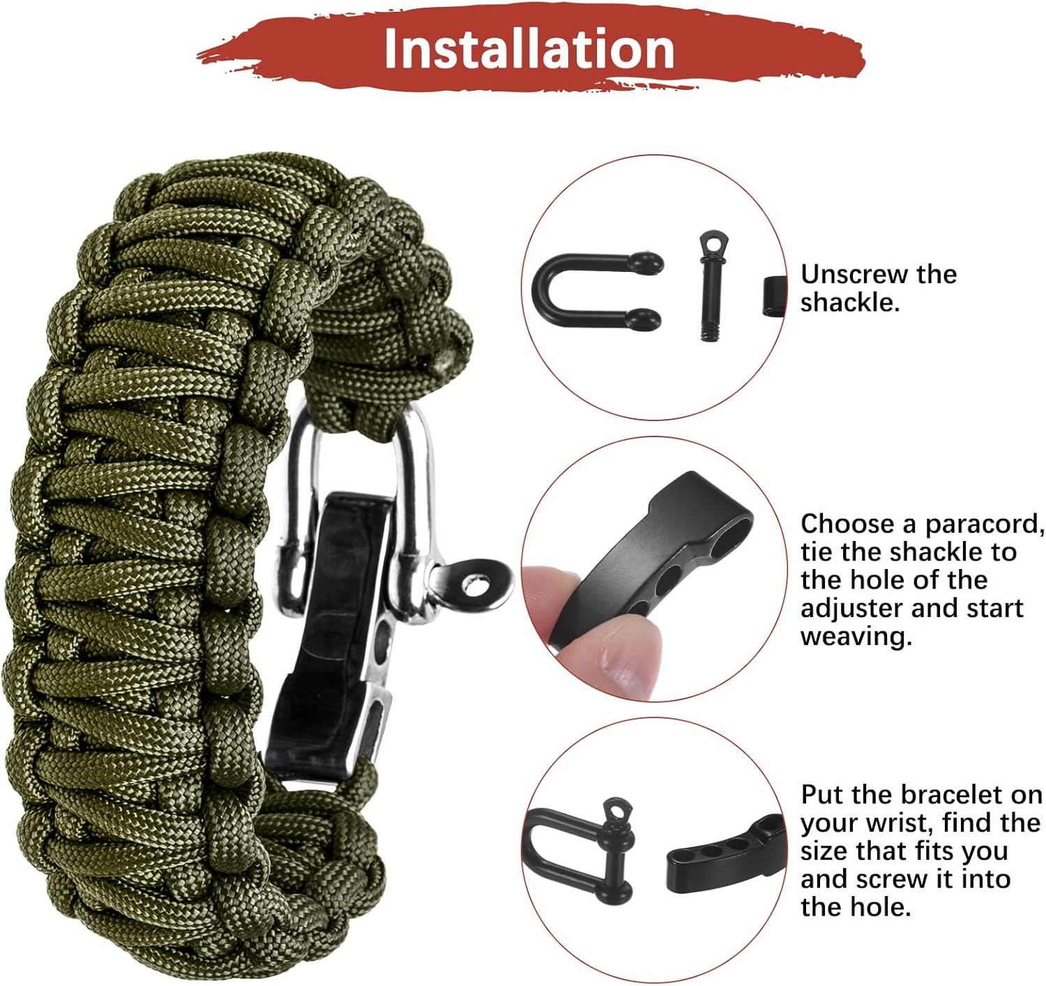 4/10Pcs Paracord Bracelet Buck – обзор и цена Outdoor Adventure Watches