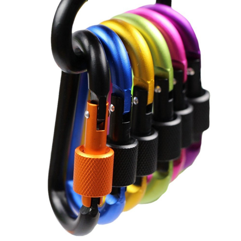 10 Pack Aluminum D Ring Key Ri – обзор и цена Carabiner Locking D