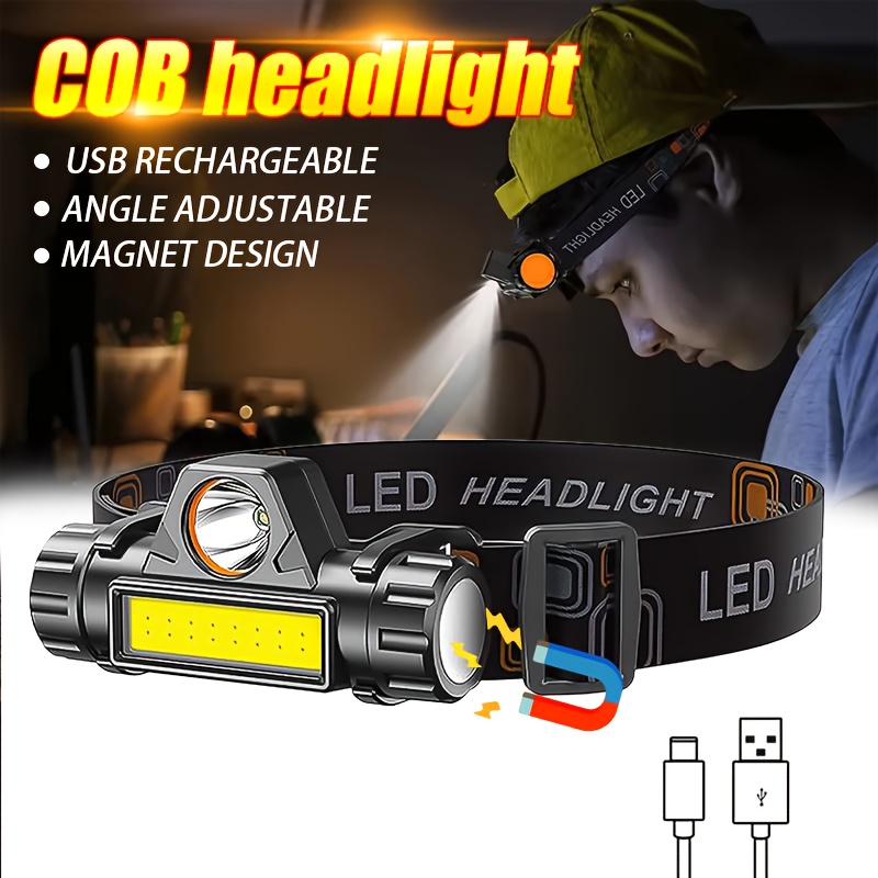 Super Bright Rechargeable COB  – обзор и цена Headlamp Waterproof Rechargeable